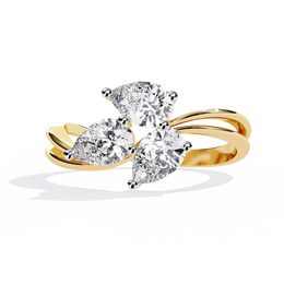 The Triple Pear Solitaire Diamond Ring