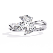 The Triple Pear Solitaire Diamond Ring