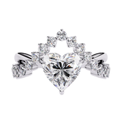The Romantic Heart & Round Halo Ring