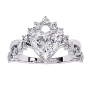 The Romantic Heart & Round Halo Ring