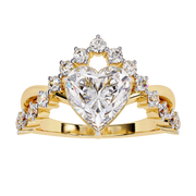 The Romantic Heart & Round Halo Ring
