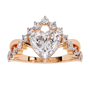 The Romantic Heart & Round Halo Ring