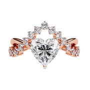 The Romantic Heart & Round Halo Ring