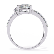 The Tri-Petal Abstract Diamond Ring