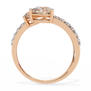 The Tri-Petal Abstract Diamond Ring