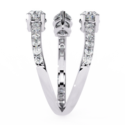 The Tri-Petal Abstract Diamond Ring