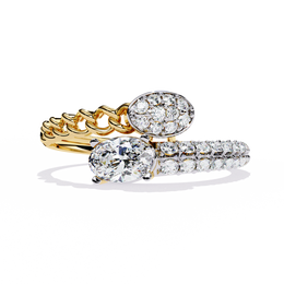 The Elongated Oval Duo Ring