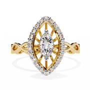 The Elaris Ornate Marquise Ring
