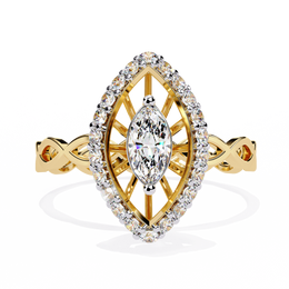 The Elaris Ornate Marquise Ring