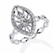 The Elaris Ornate Marquise Ring
