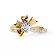 The Lunaris Petal Crown Ring