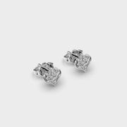 Flower Heart Diamond Studs