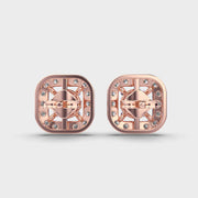 Solitaire In Cushion Diamond Studs
