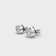 Shimmering Solitaire Diamond Stud Earrings