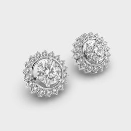 Shimmering Sunshine Diamond Stud Earrings