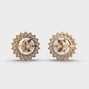 Shimmering Sunshine Diamond Stud Earrings