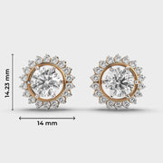 Shimmering Sunshine Diamond Stud Earrings