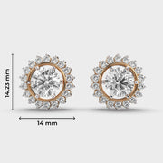 Shimmering Sunshine Diamond Stud Earrings