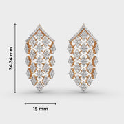 Vanity Glam Diamond Encrusted Drop Earrings