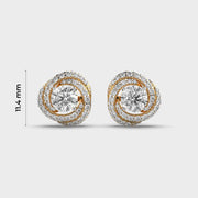 Orb From The Galaxy Diamond Earstuds