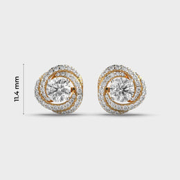 Orb From The Galaxy Diamond Earstuds