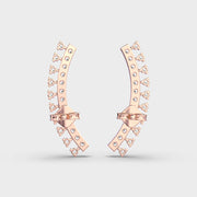 Vine Diamond Encrusted Ear Cuffs for Piercings