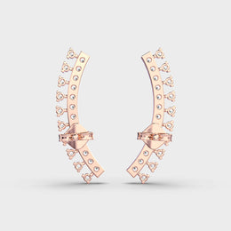 Vine Diamond Encrusted Ear Cuffs for Piercings
