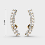 Vine Diamond Encrusted Ear Cuffs for Piercings
