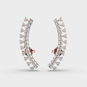 Vine Diamond Encrusted Ear Cuffs for Piercings