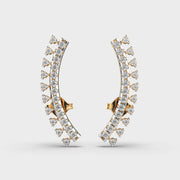 Vine Diamond Encrusted Ear Cuffs for Piercings