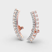 Vine Diamond Encrusted Ear Cuffs for Piercings