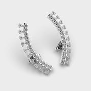 Vine Diamond Encrusted Ear Cuffs for Piercings