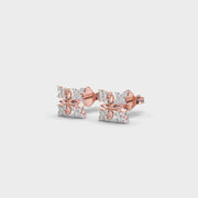 Frostbite Pattern Diamond Studs