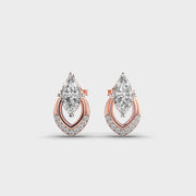 Radiant Snowdrop Ixora Marquise Diamond Earrings