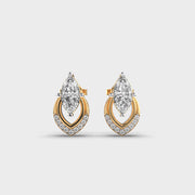 Radiant Snowdrop Ixora Marquise Diamond Earrings