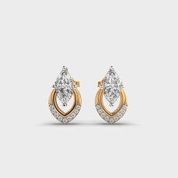 Radiant Snowdrop Ixora Marquise Diamond Earrings