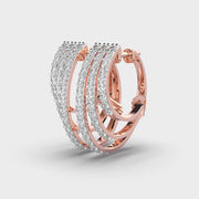 Aligned Art Deco Lines Diamond Earrings