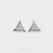 Triangular Stunning Diamond Earrings