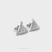 Triangular Stunning Diamond Earrings