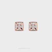 Cube Crossed Diamond Studs