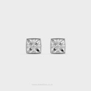 Cube Crossed Diamond Studs