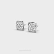 Cube Crossed Diamond Studs