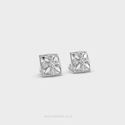 Cube Crossed Diamond Studs