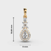 Alluring Diamond Drop Pendant without Chain