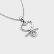 Flower From The Heart Diamond Pendant Without Chain