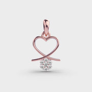 Flower From The Heart Diamond Pendant Without Chain