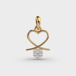Flower From The Heart Diamond Pendant Without Chain