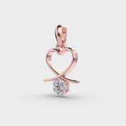 Flower From The Heart Diamond Pendant Without Chain