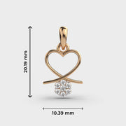 Flower From The Heart Diamond Pendant Without Chain