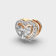 Heart in Heart Diamond Pendant